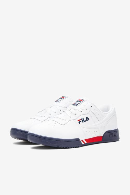 Op Zapatillas Fila Original Fitness Hombre Blancas Azul Marino Rojas | Fila631UF