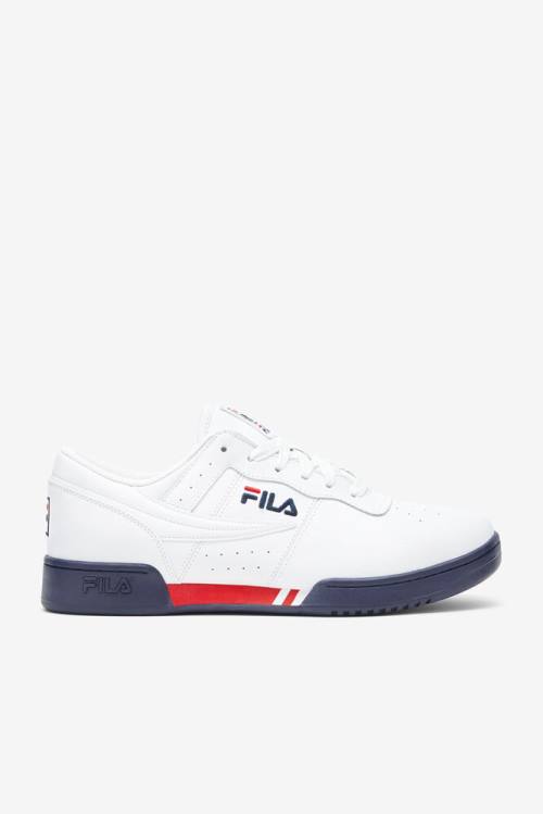 Op Zapatillas Fila Original Fitness Hombre Blancas Azul Marino Rojas | Fila631UF