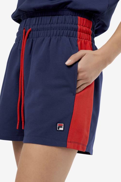 Pantalones Cortos Fila Alivia Mujer Azul Marino | Fila296QY