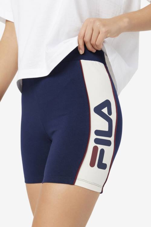 Pantalones Cortos Fila Davina Bike Mujer Azul Marino | Fila206TI