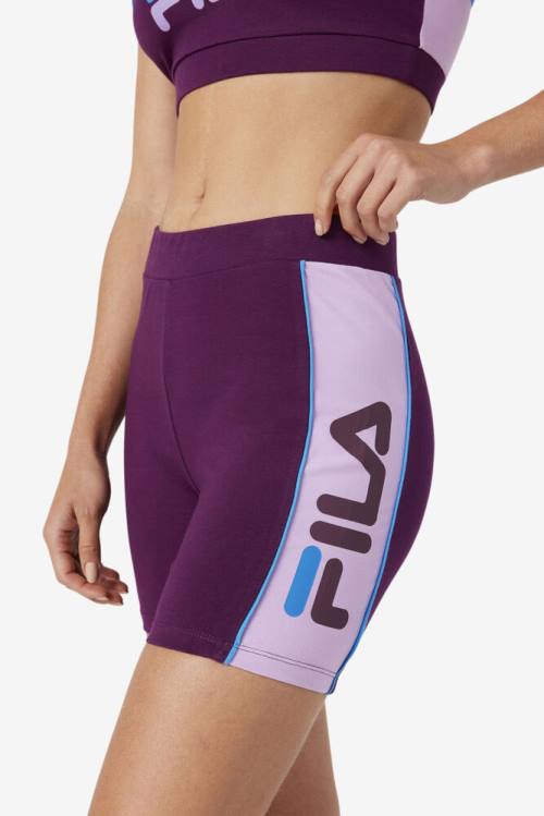 Pantalones Cortos Fila Davina Bike Mujer Burdeos | Fila617KI