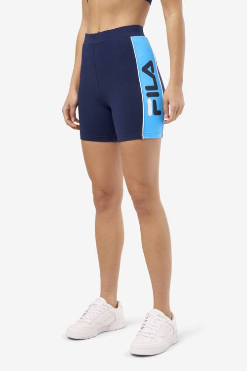 Pantalones Cortos Fila Davina Bike Mujer Azul Marino | Fila802TQ