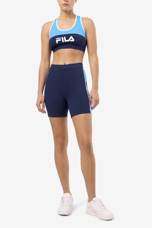 Pantalones Cortos Fila Davina Bike Mujer Azul Marino | Fila802TQ