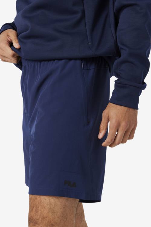 Pantalones Cortos Fila Finula Hombre Azul Marino Negras | Fila738TM