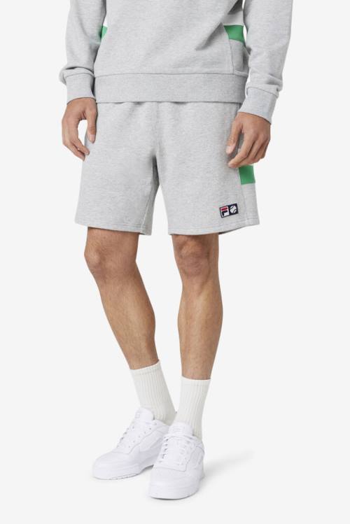 Pantalones Cortos Fila Langlen Hombre Gris Claro Blancas | Fila703HZ