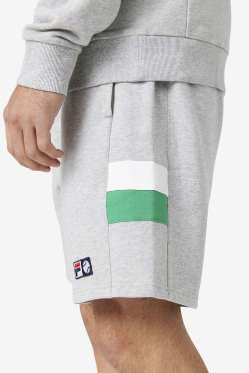 Pantalones Cortos Fila Langlen Hombre Gris Claro Blancas | Fila703HZ