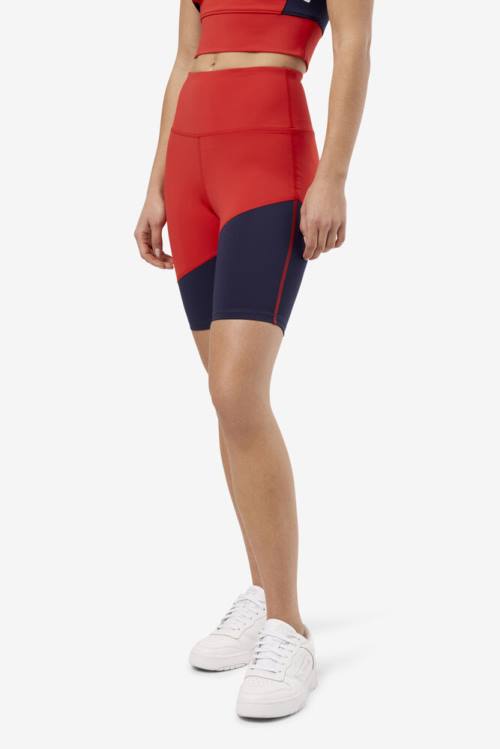 Pantalones Cortos Fila Marley Bike Mujer Rojas | Fila936PN