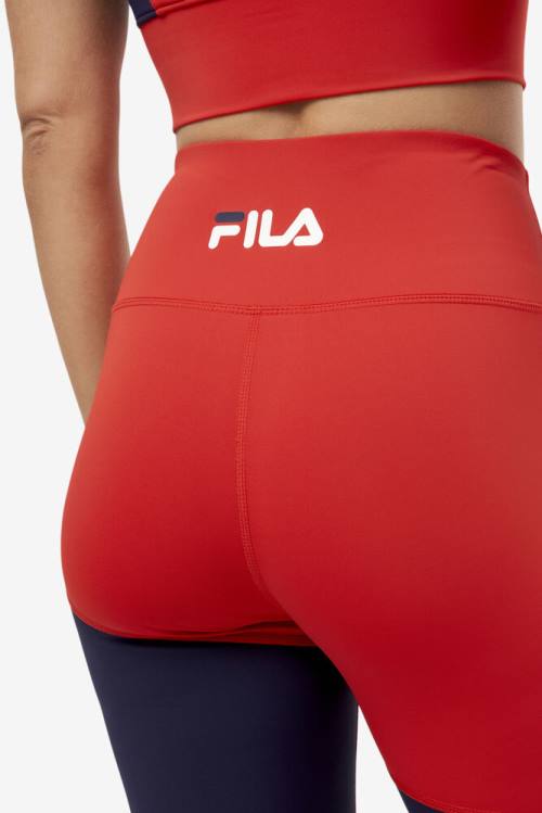 Pantalones Cortos Fila Marley Bike Mujer Rojas | Fila936PN