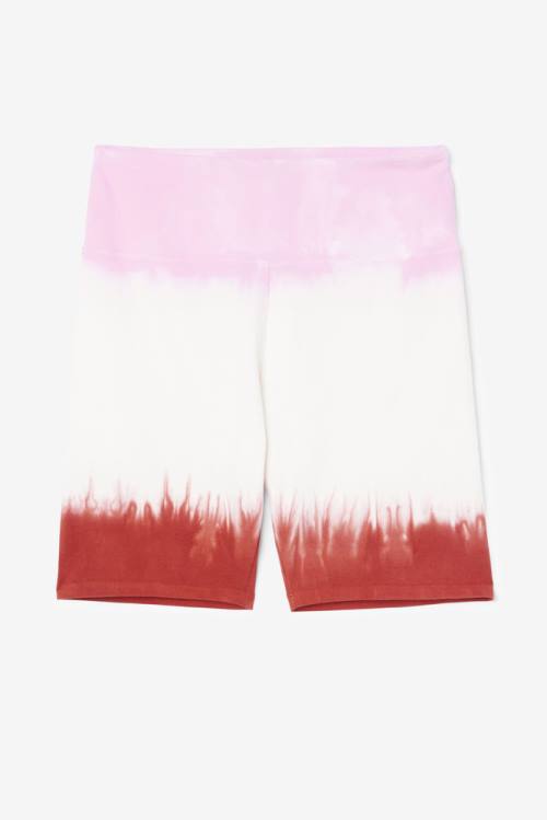 Pantalones Cortos Fila Taima Tie Dye Bike Mujer Blancas Rojas | Fila031NC