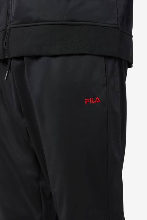 Pantalones Fila Albania Pista Hombre Negras Rojas | Fila698XW