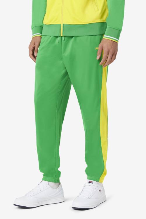 Pantalones Fila Brazil Pista Hombre Verde Amarillo | Fila546DZ