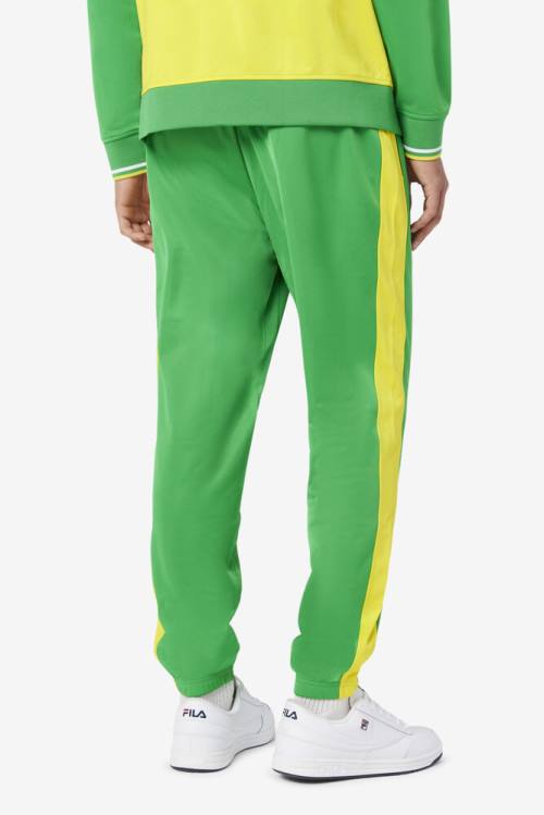 Pantalones Fila Brazil Pista Hombre Verde Amarillo | Fila546DZ