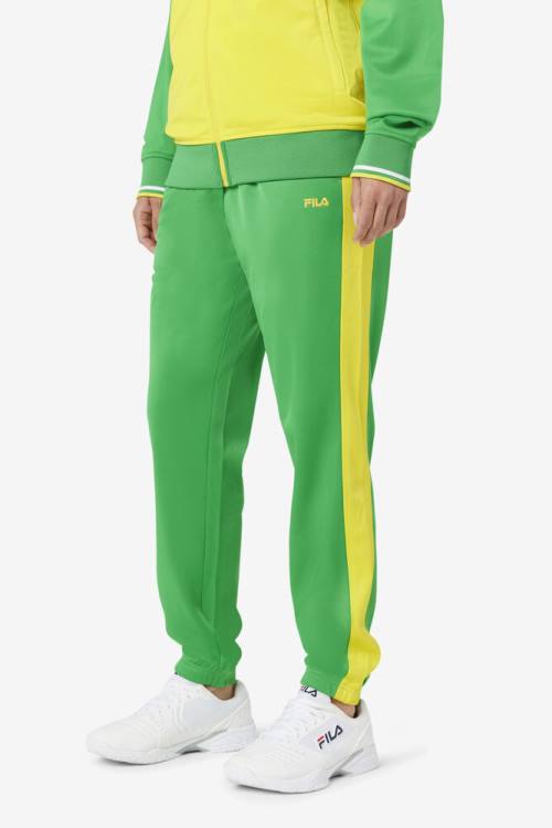 Pantalones Fila Brazil Pista Hombre Verde Amarillo | Fila546DZ