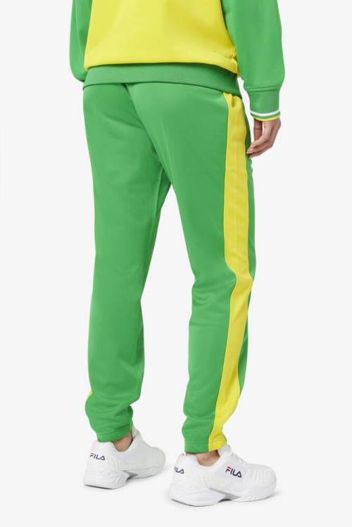 Pantalones Fila Brazil Pista Hombre Verde Amarillo | Fila546DZ