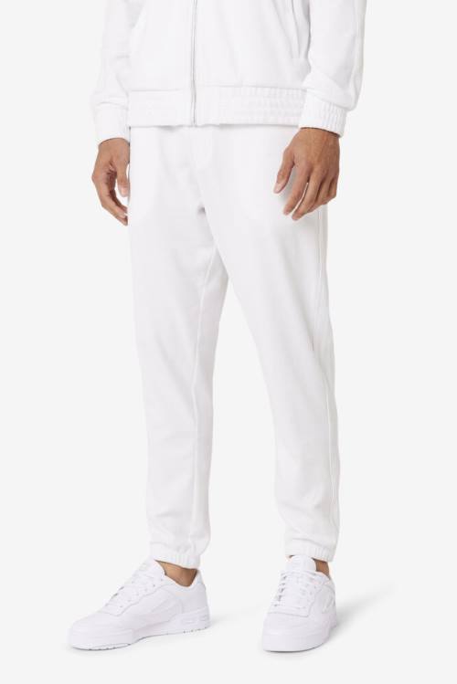 Pantalones Fila Deverall Velour Hombre Blancas | Fila608MU