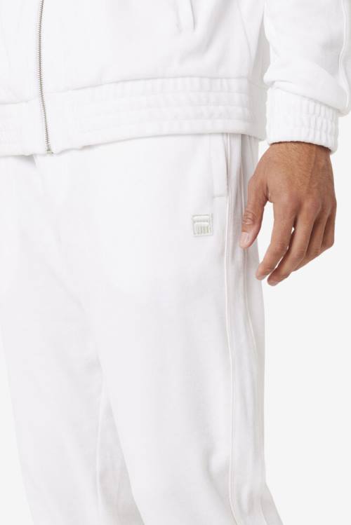 Pantalones Fila Deverall Velour Hombre Blancas | Fila608MU