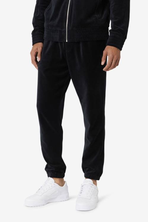 Pantalones Fila Deverall Velour Hombre Negras | Fila531XY