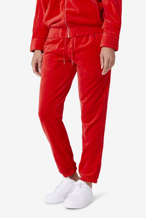 Pantalones Fila Deverall Velour Hombre Rojas | Fila203NF