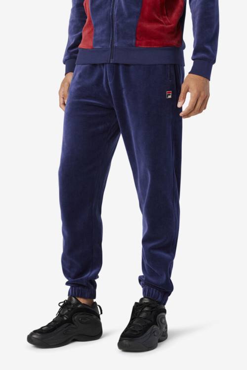 Pantalones Fila Dortmund Velour Jogger Hombre Azul Marino | Fila095IS