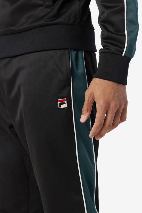 Pantalones Fila Elijah Pista Hombre Negras Blancas | Fila584OU