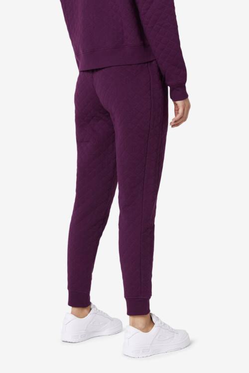 Pantalones Fila Finley High Rise Quilted Jogger Mujer Burdeos | Fila708XH