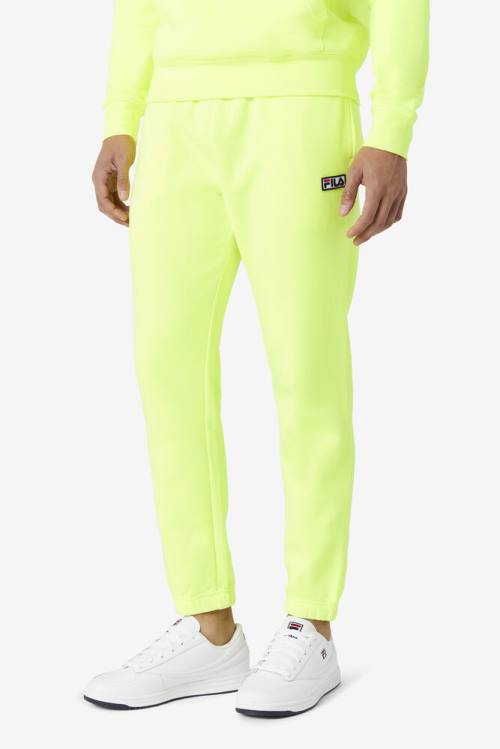 Pantalones Fila Garin Jogger Hombre Amarillo Negras | Fila290DK