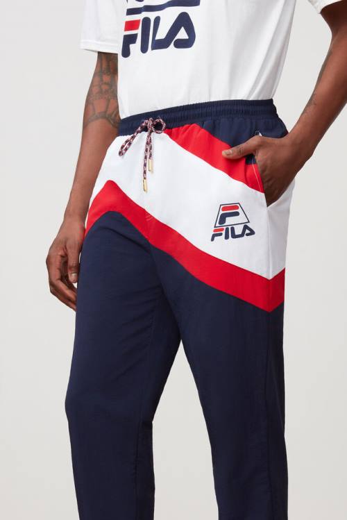 Pantalones Fila Grant Hill Zenith Woven Hombre Azul Marino Rojas Blancas | Fila043ZK