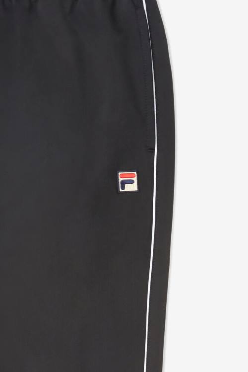 Pantalones Fila Italia Pista Hombre Negras Blancas | Fila051HF