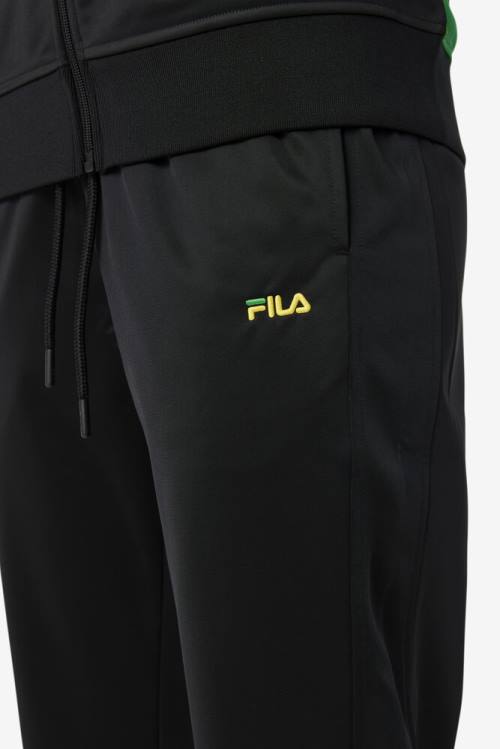 Pantalones Fila Jamaica Hombre Negras Blancas | Fila371VW