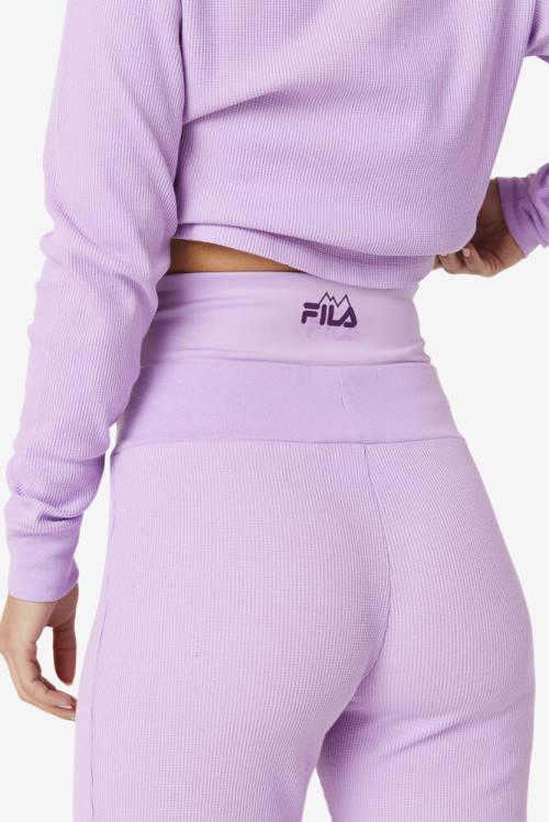 Pantalones Fila Jordyn Thermal Jogger Mujer Moradas Claro | Fila196PH