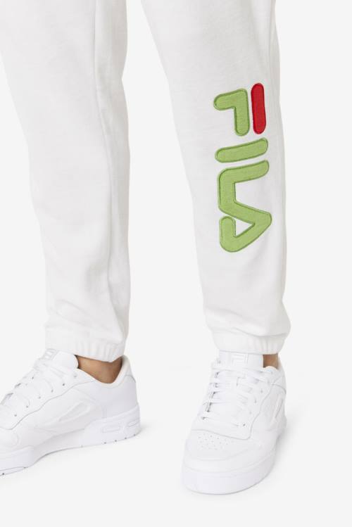 Pantalones Fila Mansur Velour Hombre Blancas Verde Rojas | Fila428CN