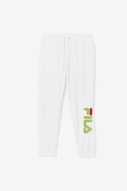 Pantalones Fila Mansur Velour Hombre Blancas Verde Rojas | Fila428CN