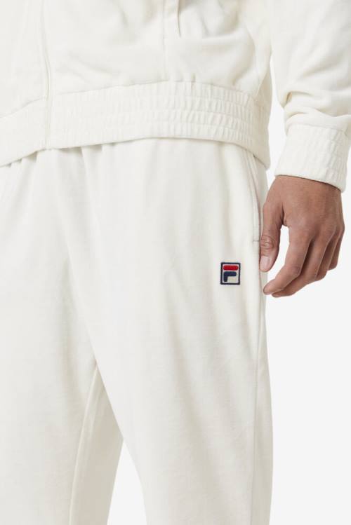 Pantalones Fila O-fit Velour Hombre Blancas | Fila627JM