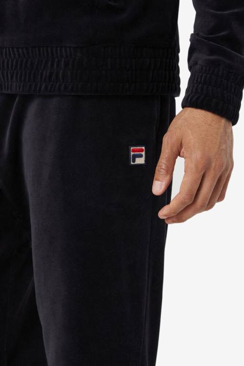 Pantalones Fila O-fit Velour Hombre Negras | Fila402NY