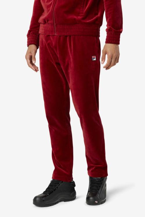 Pantalones Fila O-fit Velour Hombre Rojas | Fila749ZG