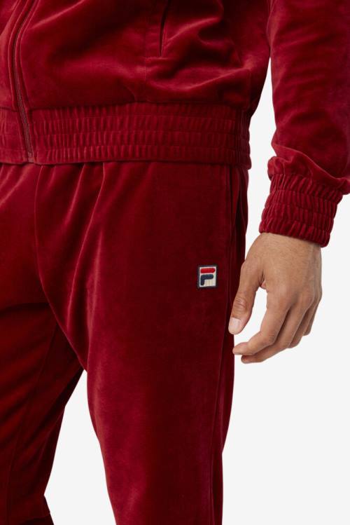 Pantalones Fila O-fit Velour Hombre Rojas | Fila749ZG