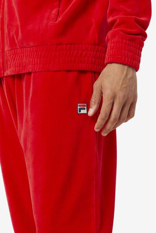 Pantalones Fila O-fit Velour Hombre Rojas | Fila835NA