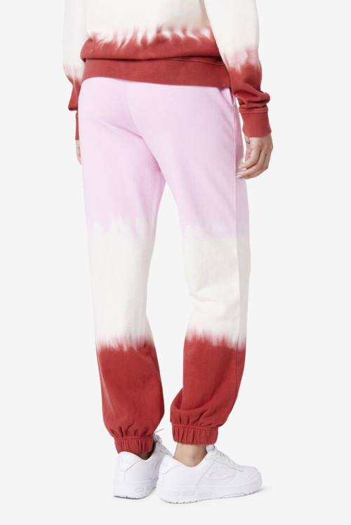 Pantalones Fila Raleigh Tie Dye Jogger Mujer Blancas Rojas | Fila052QW