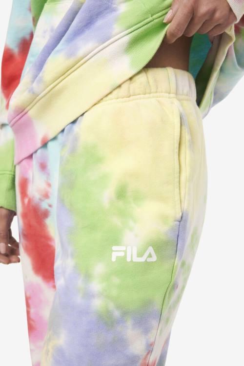 Pantalones Fila Raleigh Tie Dye Jogger Mujer Verde Blancas Rojas | Fila204CF