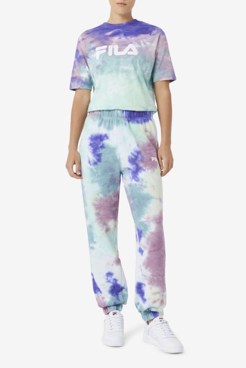 Pantalones Fila Raleigh Tie Dye Jogger Mujer Azules | Fila352HJ