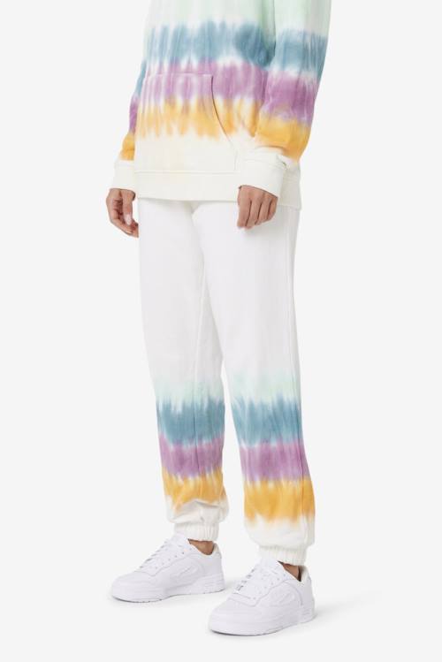 Pantalones Fila Raleigh Tie Dye Jogger Mujer Blancas | Fila369HW