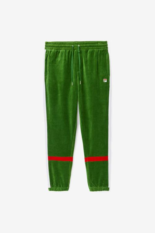 Pantalones Fila Ravid Velour Hombre Blancas Rojas | Fila935KH