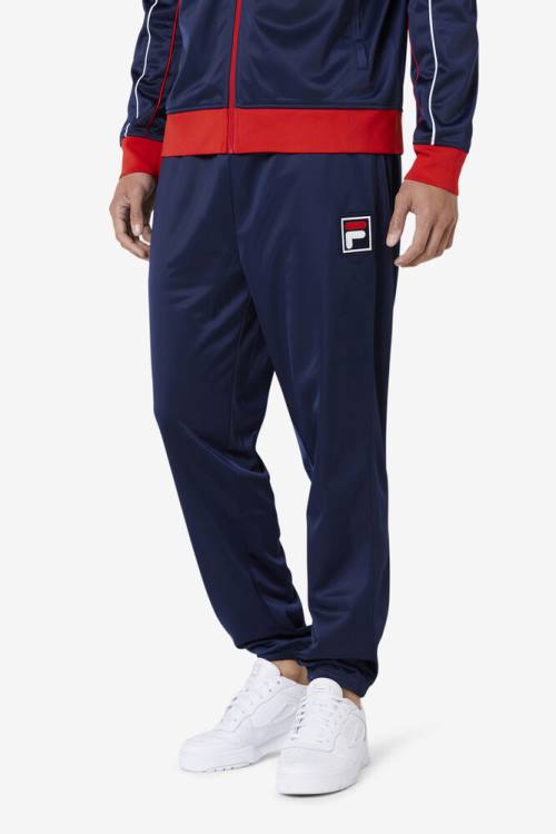 Pantalones Fila Wayan Pista Hombre Azul Marino Rojas Blancas | Fila741QA