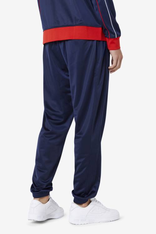 Pantalones Fila Wayan Pista Hombre Azul Marino Rojas Blancas | Fila741QA