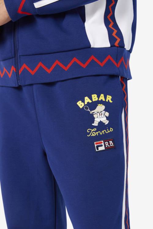 Pantalones Fila X Rb Babar Evertt Jogger Mujer Azules Blancas | Fila176KR