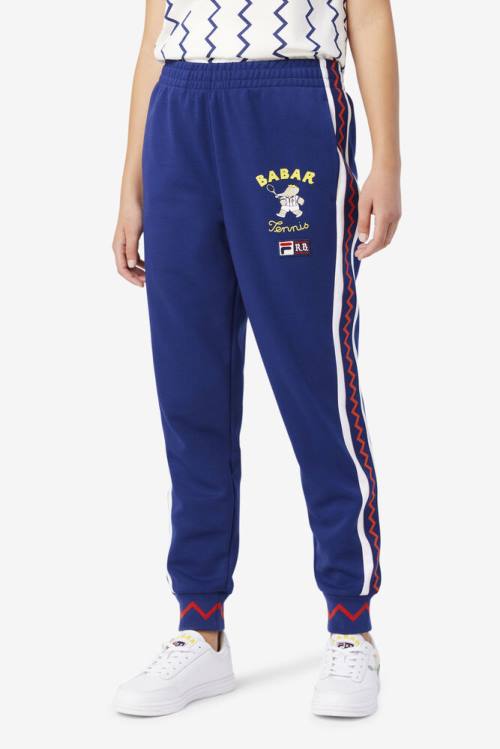 Pantalones Fila X Rb Babar Evertt Jogger Mujer Azules Blancas | Fila176KR