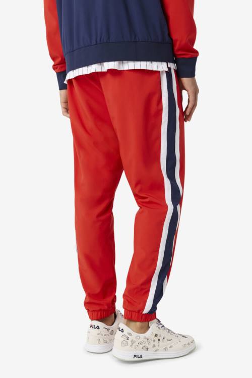 Pantalones Fila X The Museum Pista Hombre Rojas Azul Marino Blancas | Fila372DI