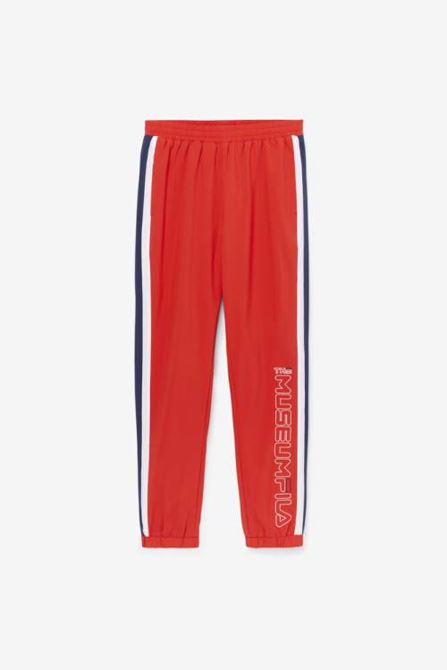 Pantalones Fila X The Museum Pista Hombre Rojas Azul Marino Blancas | Fila372DI