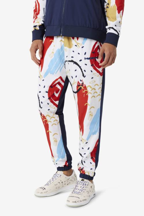 Pantalones Fila X The Museum Printed Pista Hombre Azul Marino Blancas Rojas | Fila460QR