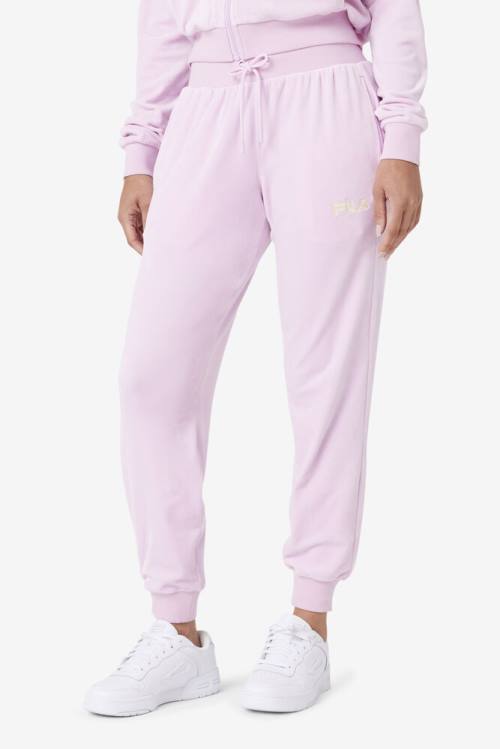 Pantalones Fila Zura Velour Jogger Mujer Moradas | Fila298JV